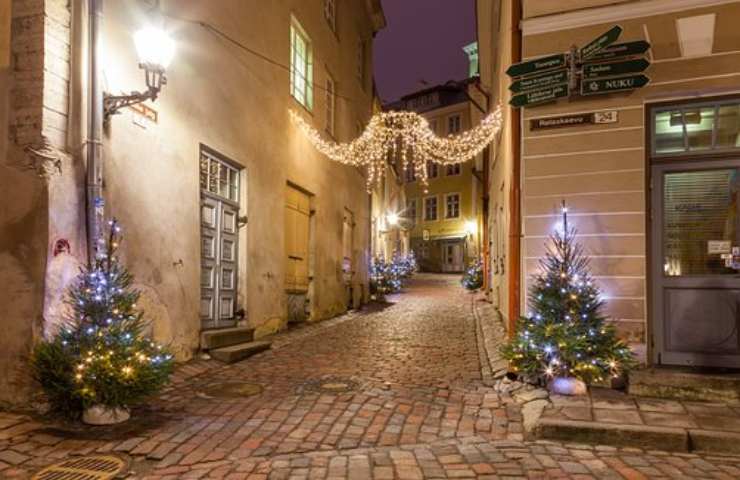 natale in auto fuori città