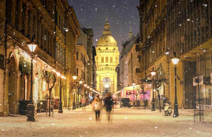 natale in auto fuori città